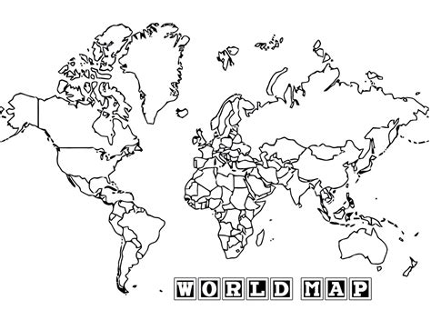 Desenhos De Mapa Mundi 2 Para Colorir E Imprimir ColorirOnline Com