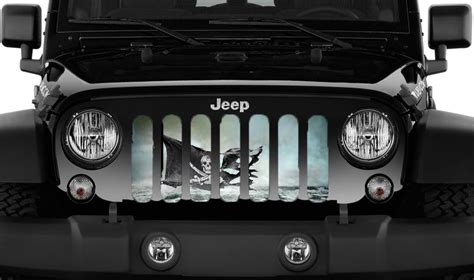 Jeep Wrangler Argh Pirate Flag Grille Insert Dirty Acres