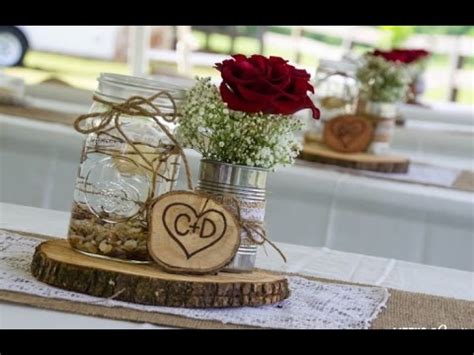 Here, a collection of mason jar wedding ideas that will bring a classic rustic touch to any celebration big or small. Mason Jar Burlap Wedding Centerpieces - YouTube