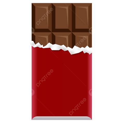 Chocolate Bar Vector Design With Red Packaging Chocolate Vector Chocolate Bar Food Png And