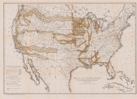 Map Showing Land Grants Made To Aid In Construction Of Railroads Wagon