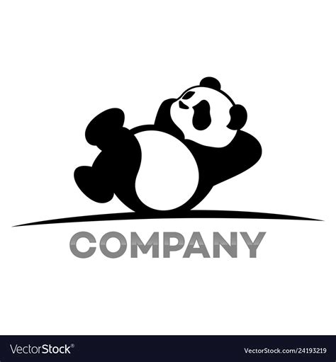 Resting Panda Logo Royalty Free Vector Image Vectorstock