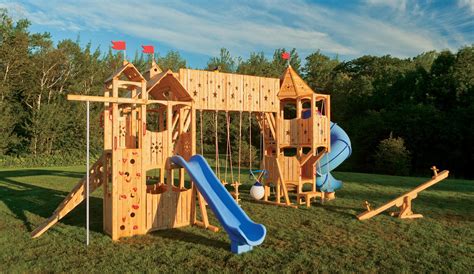 Frolic 799 Wooden Swing Set And Outdoor Playset Cedarworks Playsets