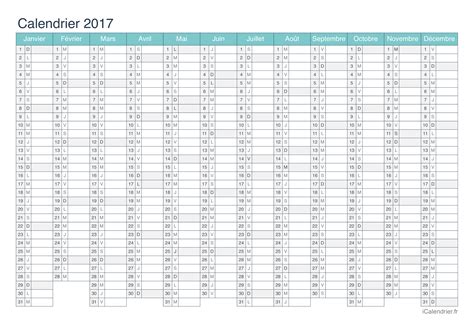 Calendrier 2017 à Imprimer Pdf Et Excel Icalendrier