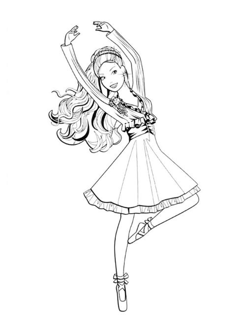Barbie Ballerina High Quality Free Coloring From The Category Barbie