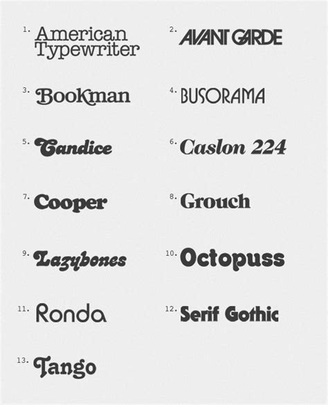 13 Best Seventies Typefaces Tylor Jerome Reimer Aesthetic Fonts