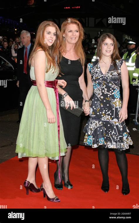 The Duchess Of York Sarah Ferguson And Daughters Princesses Beatrice