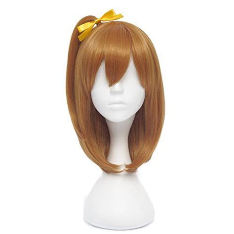 Cosplayvoice 35cm Orange Straight Anime Cosplay Full Hair Wig Want