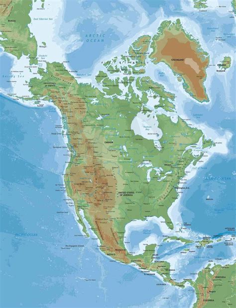 north america geographic map