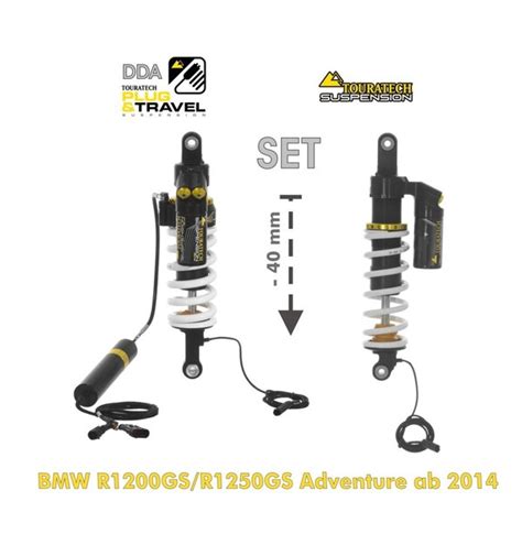 Its striking black and yellow design is get the r 1250 gs ready for your adventures with a variety of styles and features: Touratech 40 mm plug and Travel Lowering Suspension Set ...