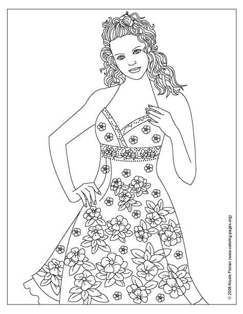 Fashion Clothes Coloring Pages Coloring Home