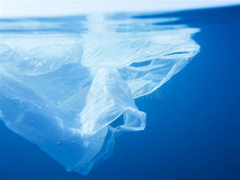 Plastic Bag Floating Underwater At Sea Stock Photo Image Of Change