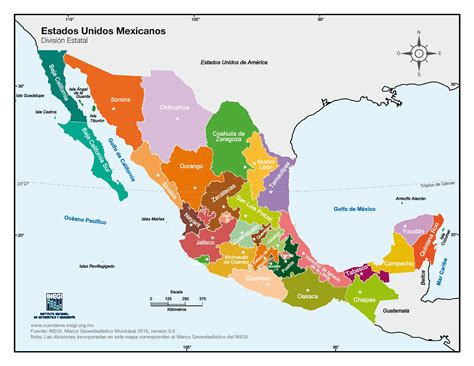 Mapa De Mexico Con Division Politica Y Nombres Ouiluv