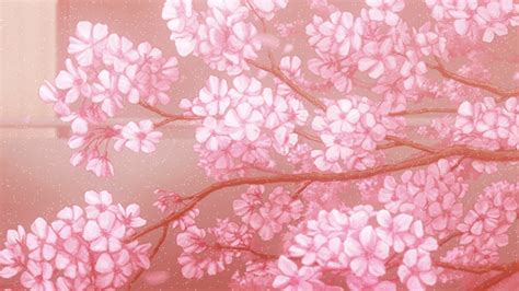 Sakura Petals Falling Anime  Falling Cherry Blossom Petals Hd