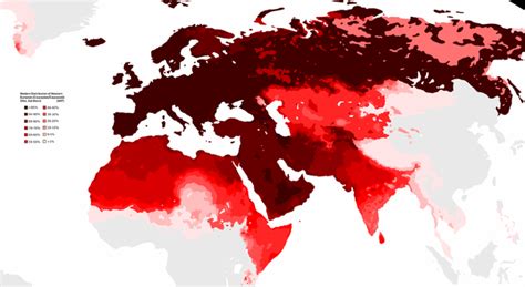 Caucasian Race Map