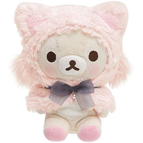 San X Rilakkuma Korilakkuma Cat Plush Doll Pink Height 16 Japan Cat