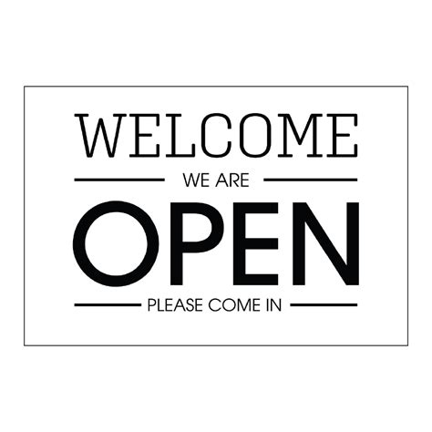 Welcome Were Open Decal Deadline Signs