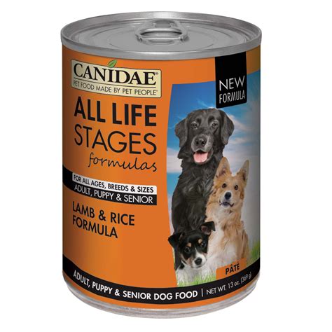 Nurturing the connection between pets and people. Canidae Life Stages All Life Stages Lamb & Rice Canned Dog ...