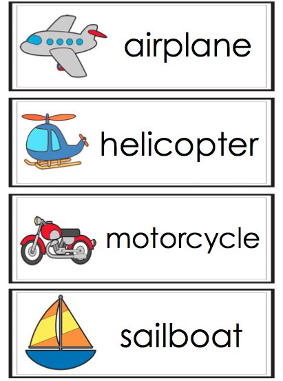 Transportation Words Transportation Theme Preschool Transportation