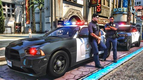Playing Gta 5 As A Police Officer City Patrol Gta 5 Lspdfr Mod 4k