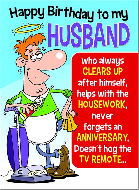 Doodlecards Funny Husband Birthday Card Medium Uk