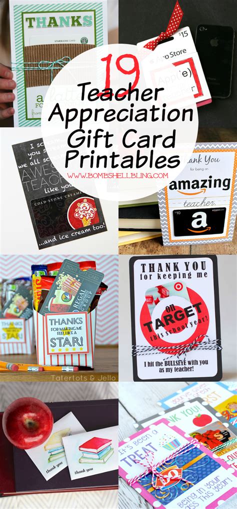 Check spelling or type a new query. 19 Teacher Appreciation Gift Card Printables