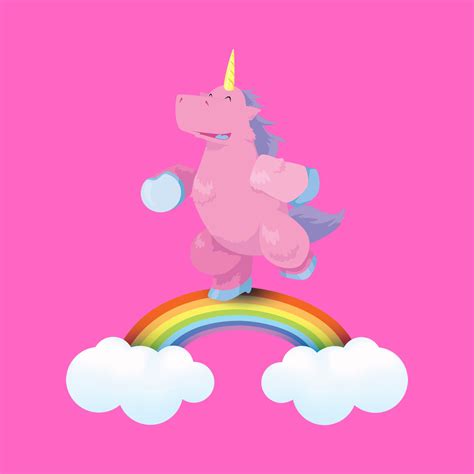 Pink Fluffy Unicorns Dancing On Rainbows Clipart Best