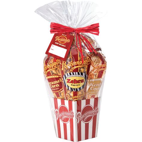 Popcornopolis Cone Gourmet Popcorn Gift Basket Oz Movie Game