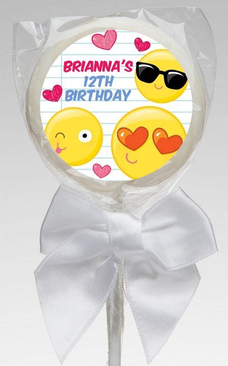 Emoji Fun Birthday Party Lollipop Favors Emoji Fun Lollipop Favors