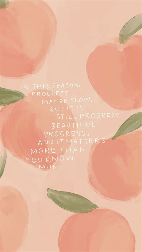 Peaches Illustration And Quote Peach Wallpaper Aesthetic Iphone