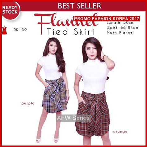 Pin Jual Baju Murah Online Model Bamfgw117 Flannel Skirt Rok Wanita Promo Bmg Murah Siap Kirim