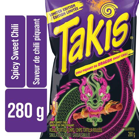 Takis Dragon Spicy Sweet Chili Rolled Tortilla Chips 280gtakis Dragon