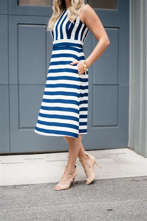 Spring Summer Staple The Nautical Striped Dress Bows Sequins