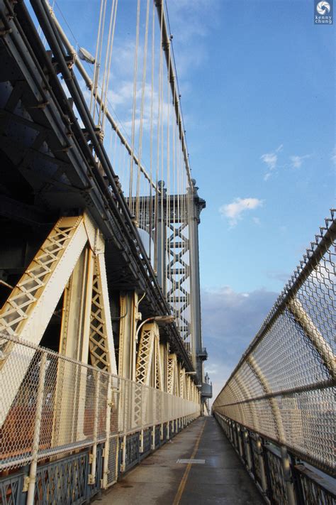 Manhattan Bridge Pedestrian Walkway Brooklyn And New York City New