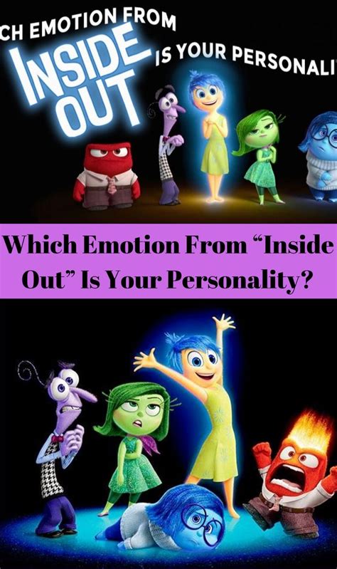 Which Emotion From Inside Out Is Your Personality Emotions Disney