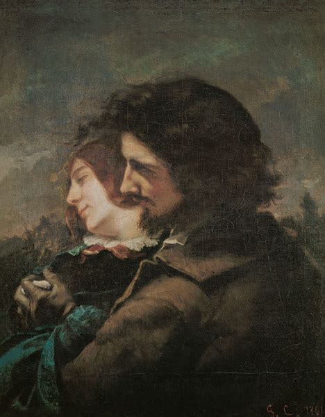 The Lovers Gustave Courbet As Art Print Or Hand Painted Oil