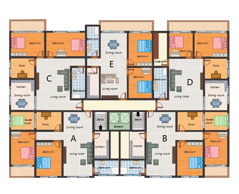 Complete Floor Plan Residential Apartment Layout Design Rs Square My