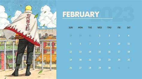 Anime 2023 Calendar Naruto Calendar Create 10 Things January Anime