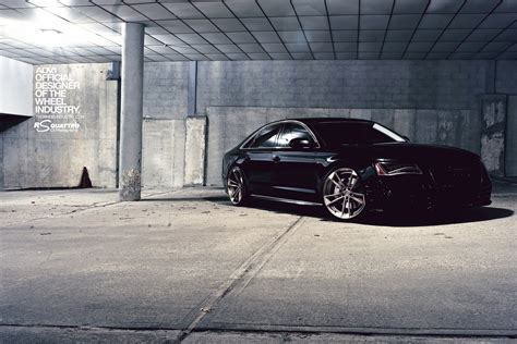 Drop Of Luxury Black Audi A8 With Air Suspension And Adv1 Custom