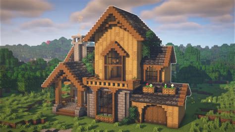 Minecraft Log Cabin Tutorial Youtube