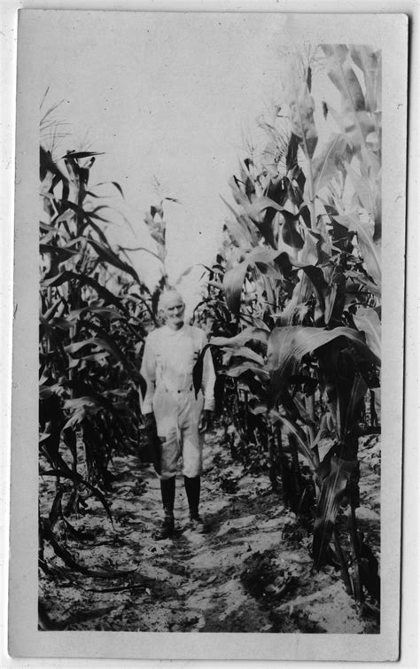 Man Standing In Corn Field The Portal To Texas History