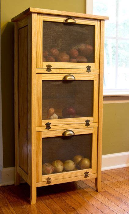 Potato And Onion Bin Wooden Storage Bins Diy Furniture Wooden Storage