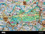 Close up of a map of Berlin city centre, Germany Stock Photo - Alamy