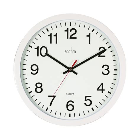 Acctim Controller Silent Sweep Wall Clock 368mm White 93704