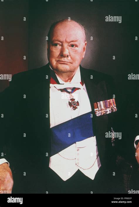 Sir Winston Churchill N1874 1965 British Statesman And Author