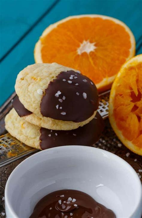 Chocolate Dipped Orange Cookie Crinkles The Cookie Writer