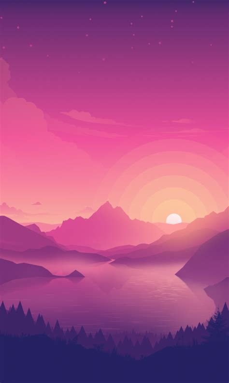 Lakeside Wallpaper 4k Aesthetic Pink Sky Sunset