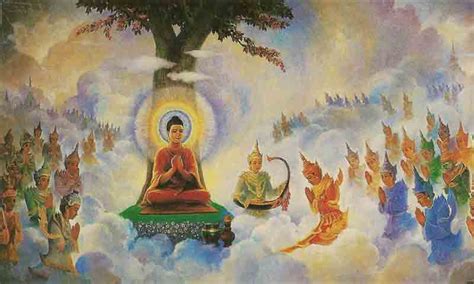 Buddha Teaching In Heaven To Devas Buddha Weekly Buddhist Practices
