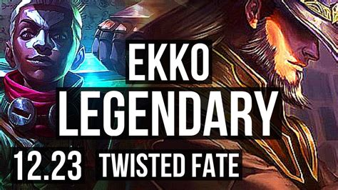 Ekko Vs Twisted Fate Mid Legendary K Mastery Euw