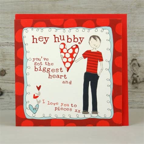 What to buy for my husband for valentine day. A Husband Card By Molly Mae | notonthehighstreet.com